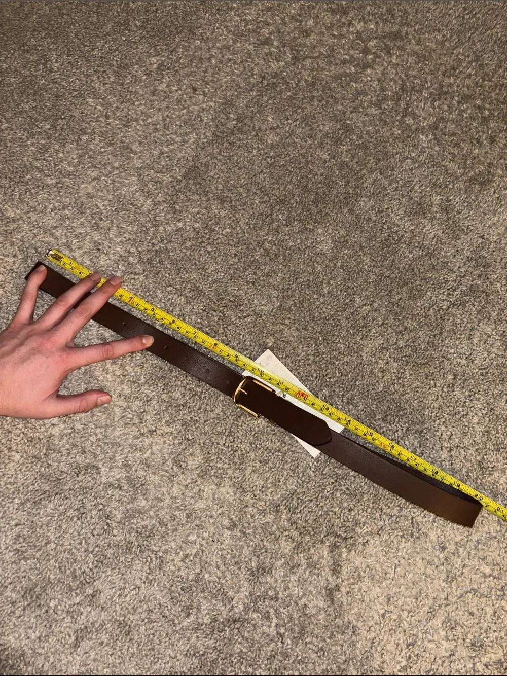 🫈ZARA Faux Leather Belt ~ Chocolate/Gold